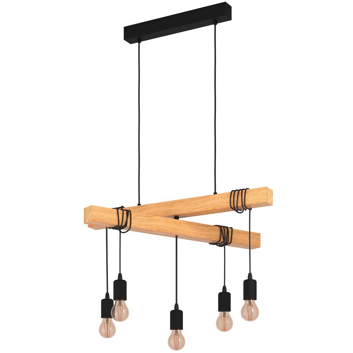 Hanglamp  Bruin - Metaal - Eglo