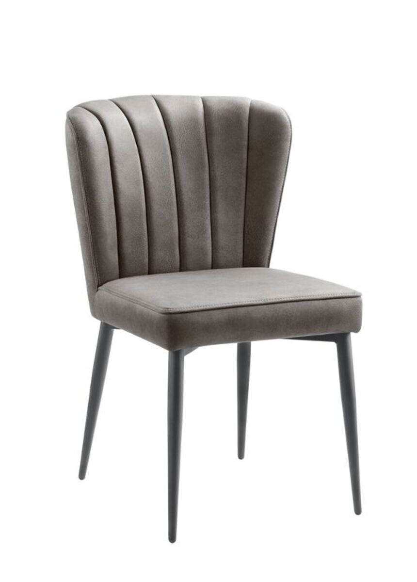 Eetkamerstoel Colby - Zonder armleuning - Grijs - Stof - Modern - Profijt Meubel