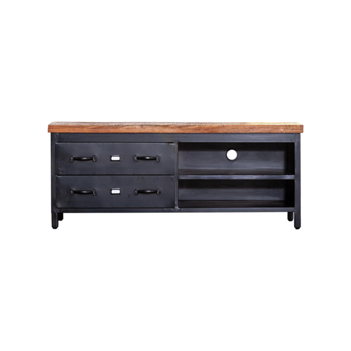 Tv-meubel Industrieel Zwart - Hout - Eleonora