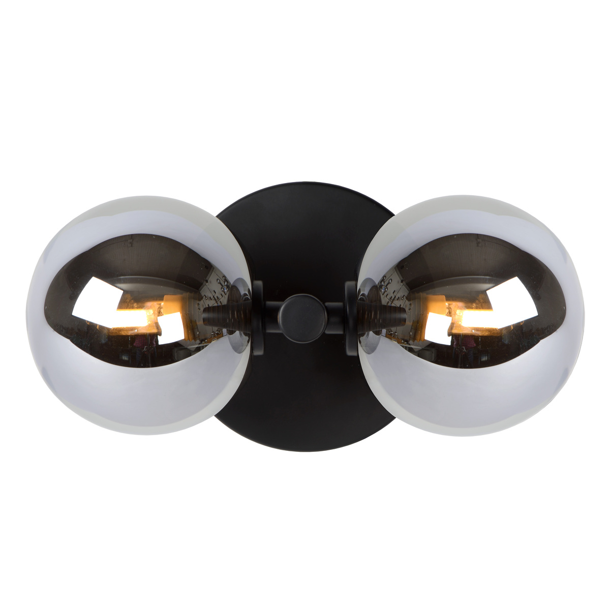 Wandlamp Zwart - Metaal - Lucide