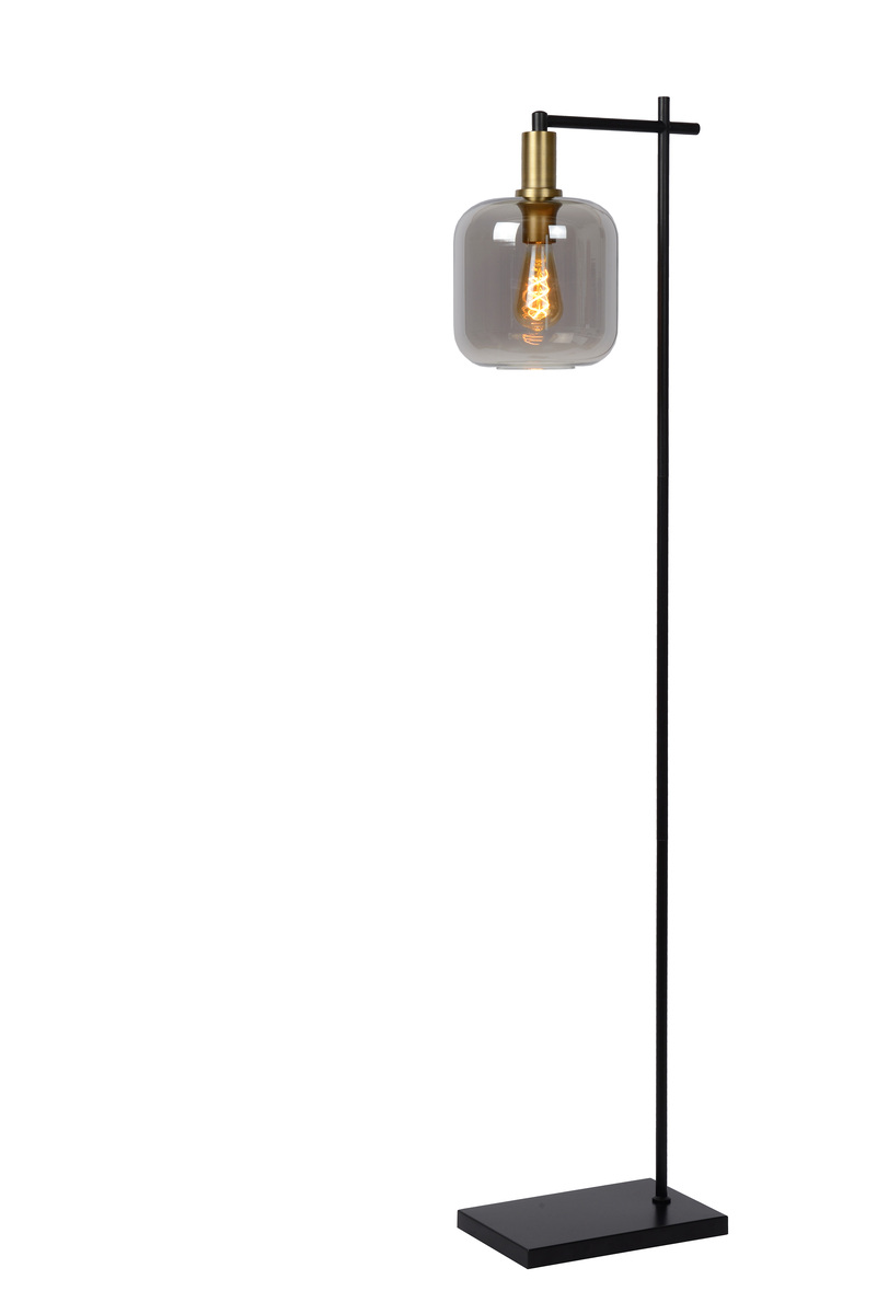 Vloerlamp  Zwart  - Metaal - Lucide