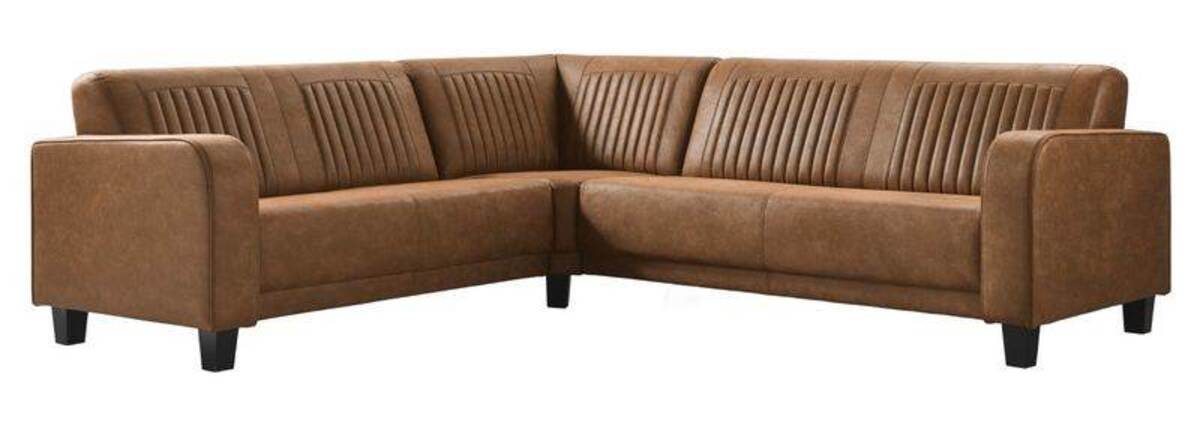 Hoekbank Mills - - Bruin - Microleder - Modern - Profijt Meubel