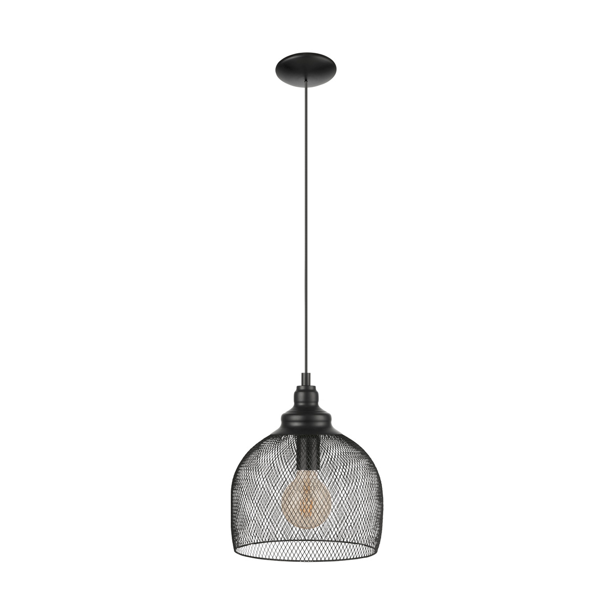 Hanglamp Straiton Zwart - Metaal - Eglo