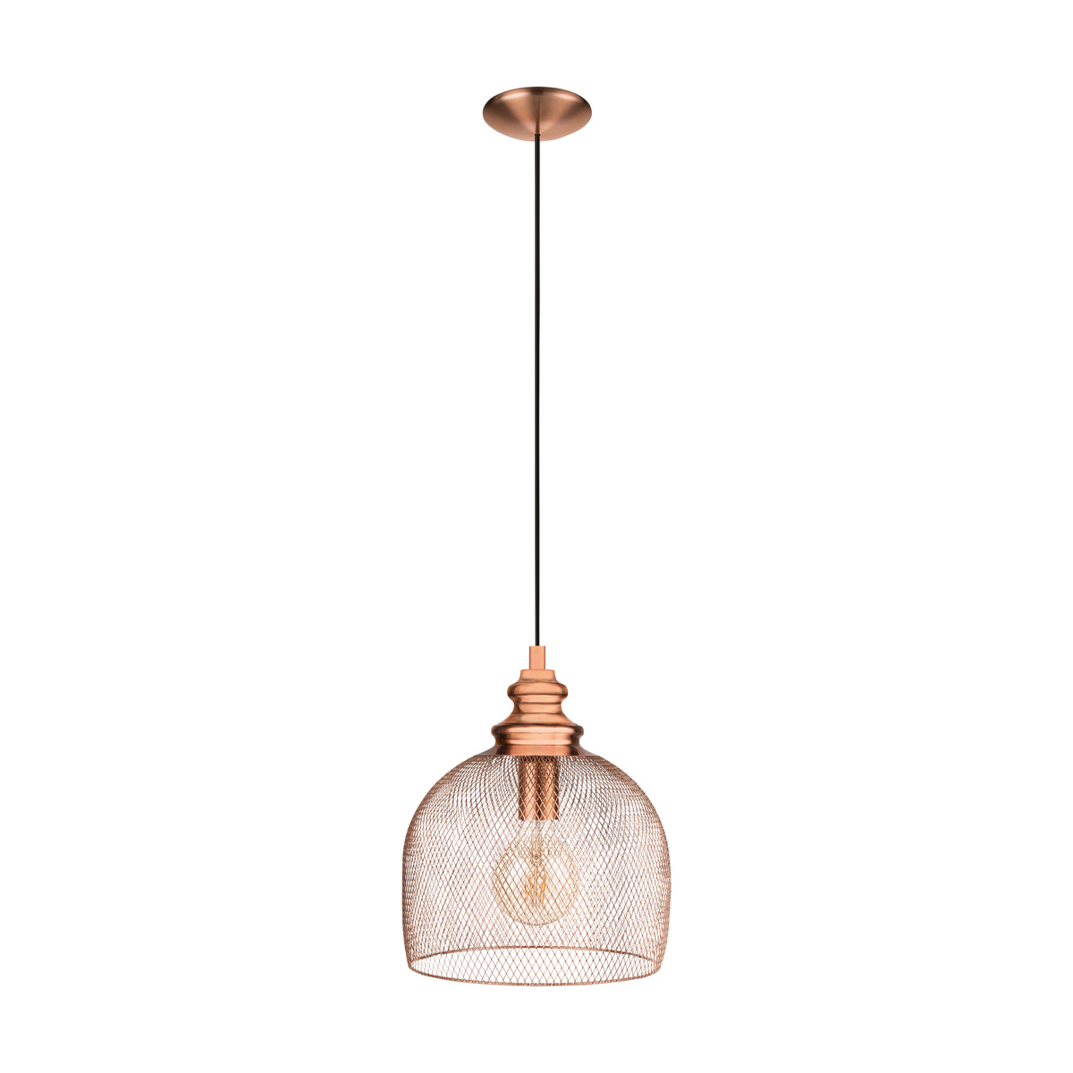 Hanglamp Straiton Zwart - Metaal - Eglo
