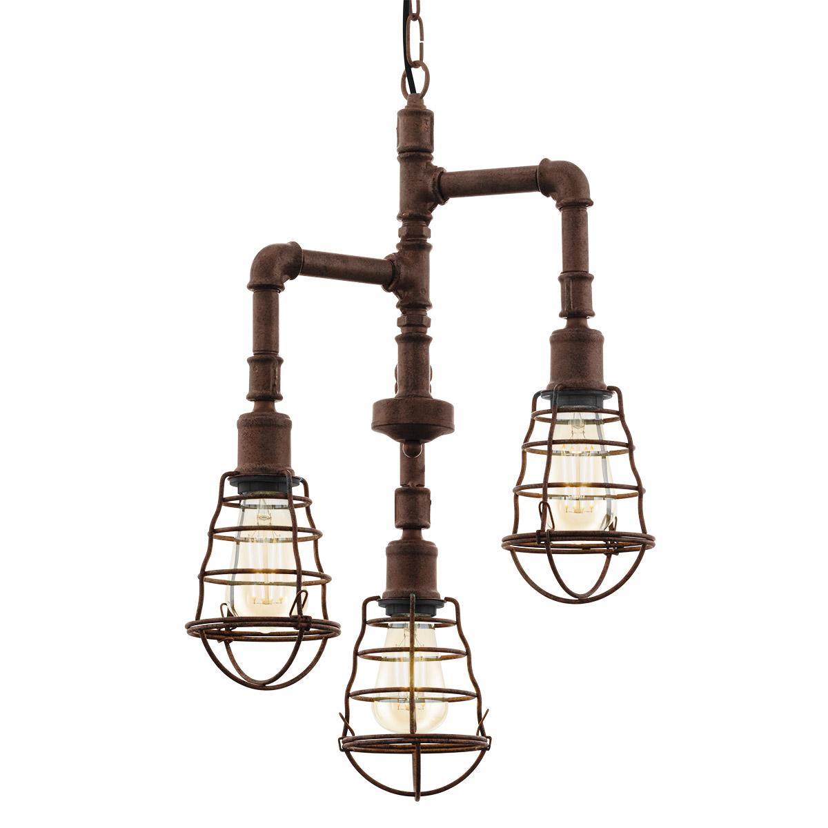 Hanglamp Port Seton Bruin - Metaal - Eglo