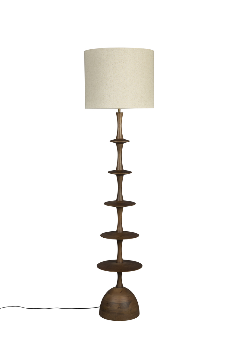 Vloerlamp Cath Bruin Walnoot - Hout - Dutchbone