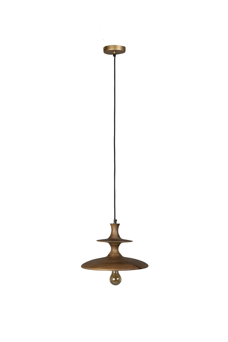 Hanglamp Cath Bruin Walnoot - Mangohout - Dutchbone