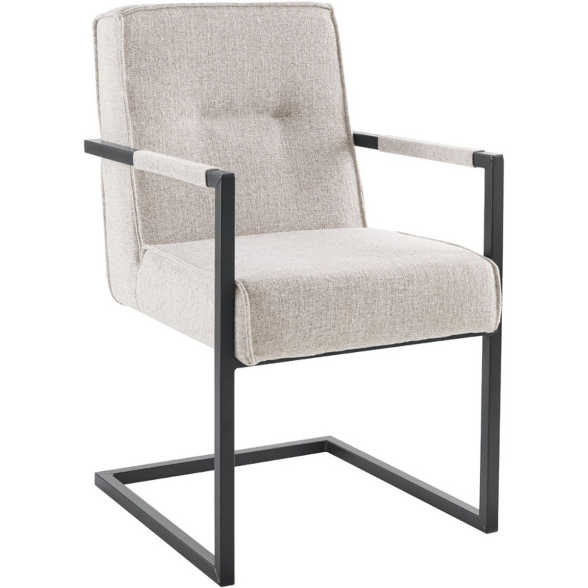 Fauteuil Rodilo - Armleuning - Beige - Stof - Modern - Profijt Meubel