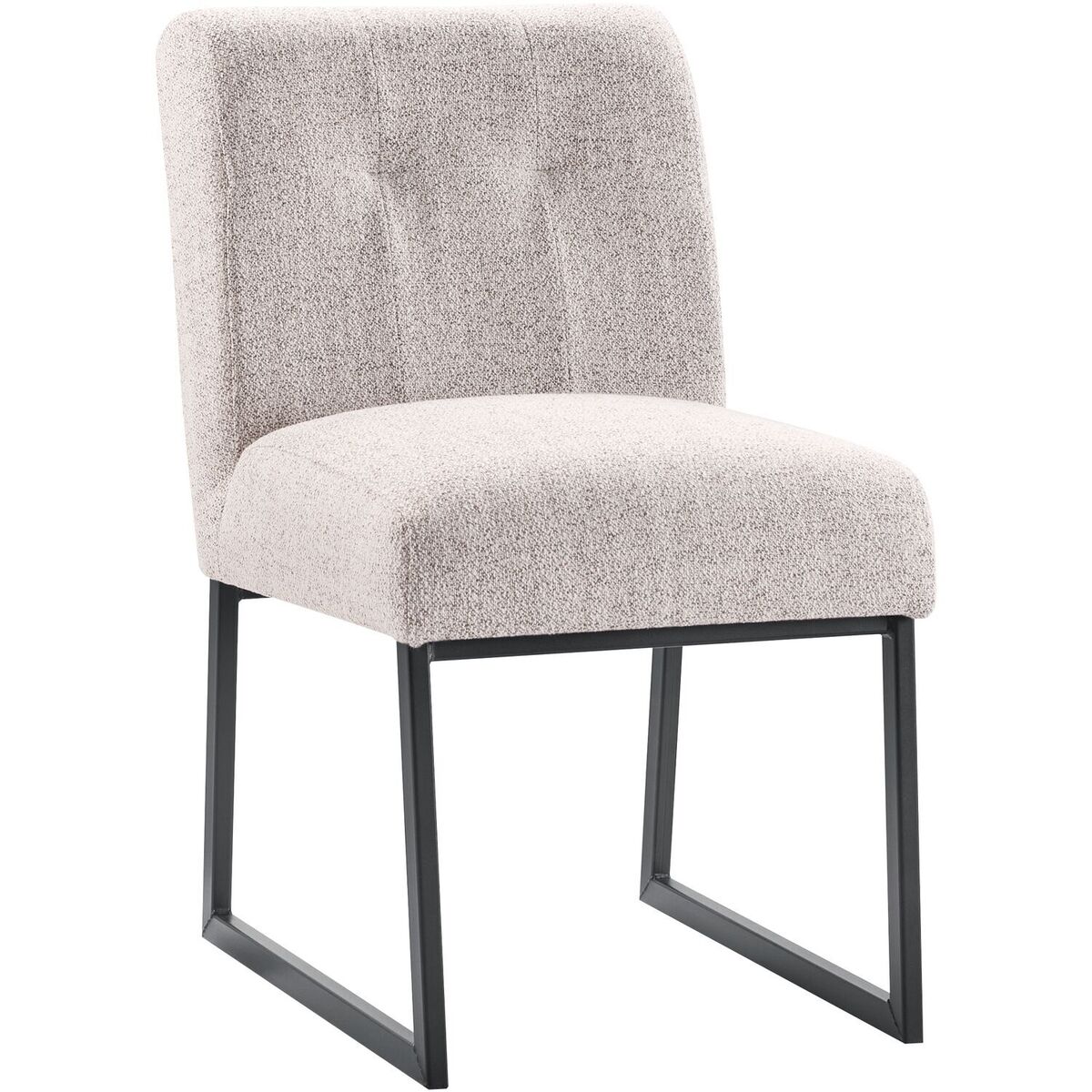 Eetkamerstoel Thurso - Zonder armleuning - Beige - Stof - Modern - Profijt Meubel