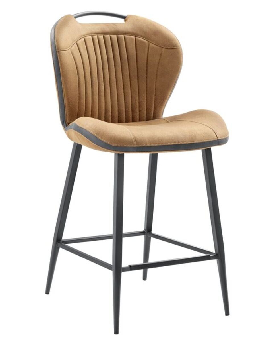 Barkruk Tubac - Armleuning - Bruin - Stof - Modern - Profijt Meubel