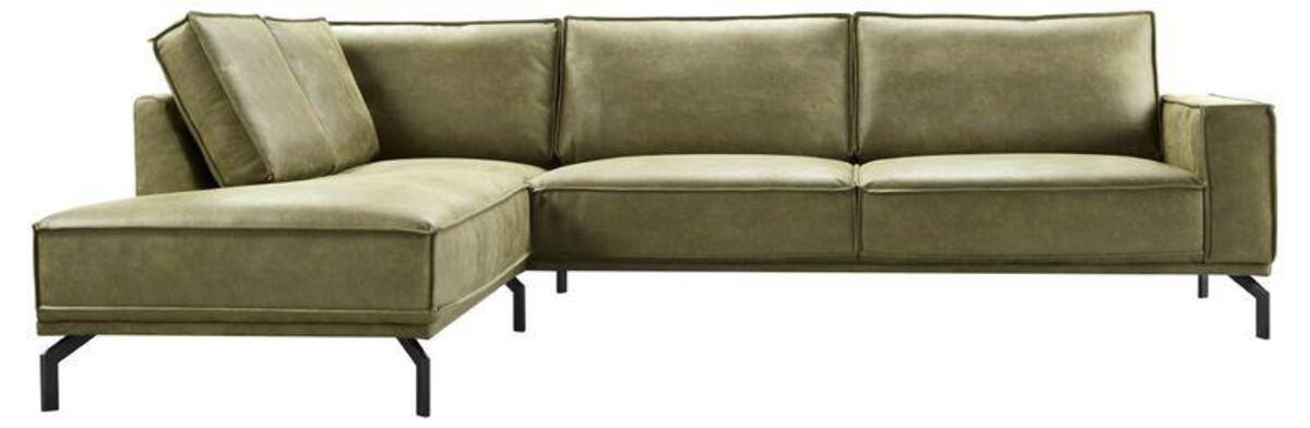 Hoekbank Alburg - - Groen - Microleder - Modern - Profijt Meubel