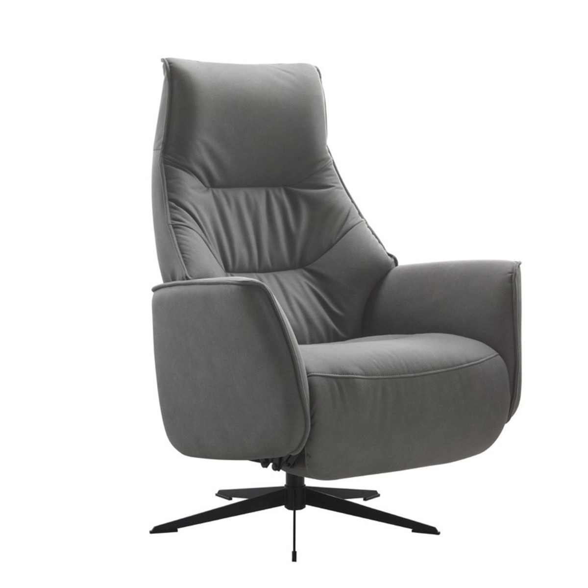 Fauteuil Clay - Relaxfauteuil - Armleuning - Grijs - Stof - Modern - Profijt Meubel