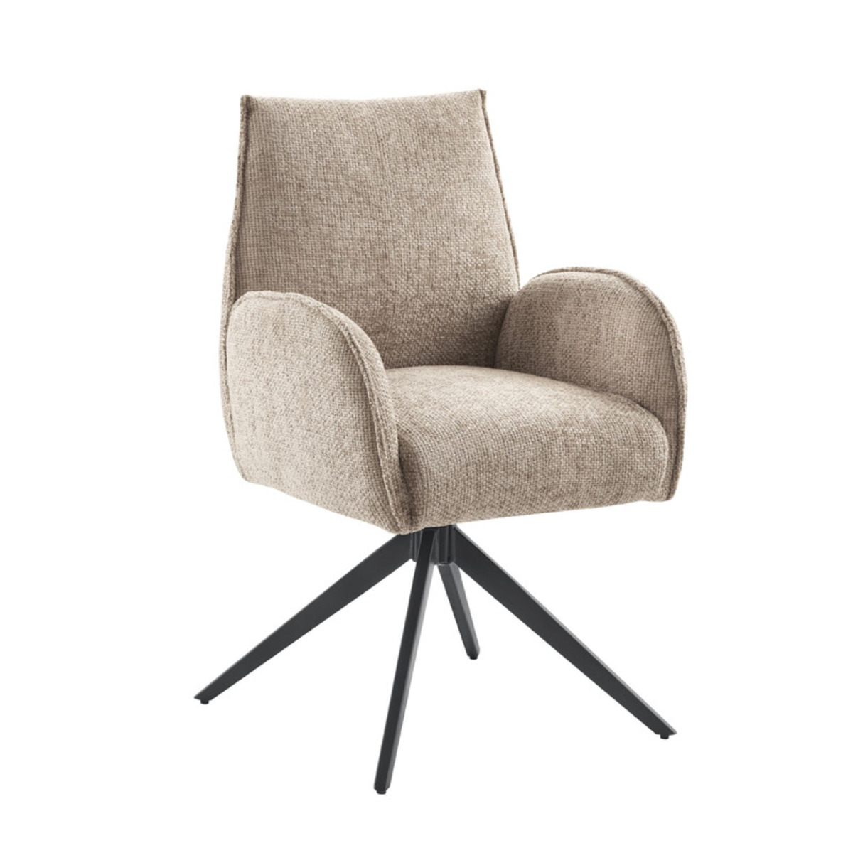 Fauteuil Troi - Armleuning - Taupe - Stof - Modern - Profijt Meubel