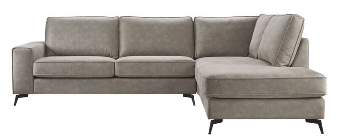 Hoekbank Totham - - Taupe - Microleder - Modern - Profijt Meubel