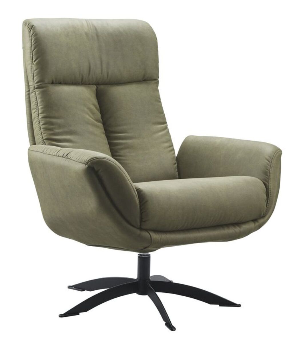 Fauteuil Langley - Armleuning - Groen - Stof - Modern - Profijt Meubel