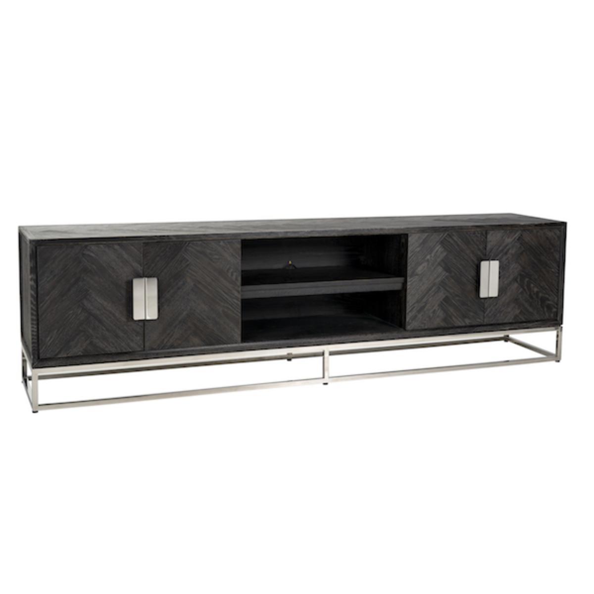 Tv-meubel Blackbone Silver Zwart - Hout - Richmond Interiors