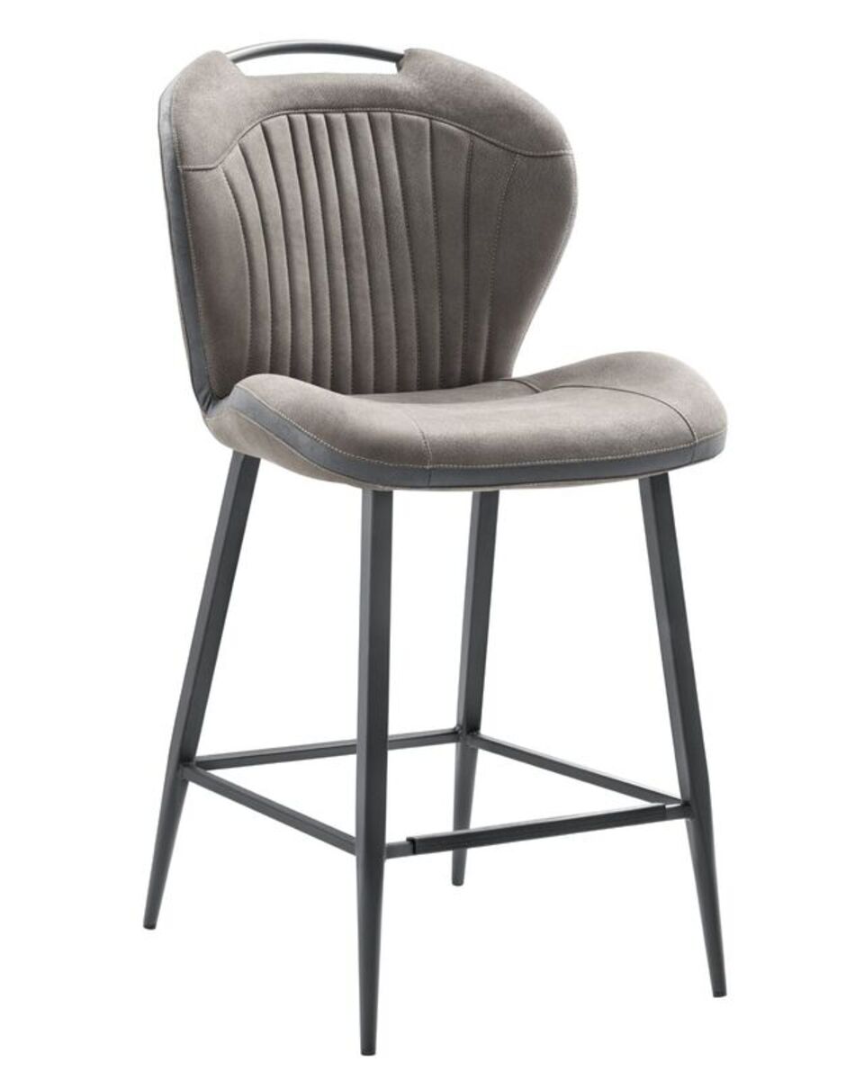 Barkruk Tubac - Armleuning - Grijs - Stof - Modern - Profijt Meubel