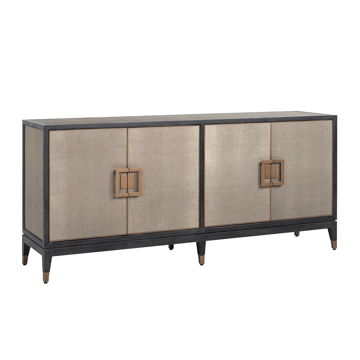 Dressoir Bloomville Zwart Goud - PU-Leder - Richmond Interiors