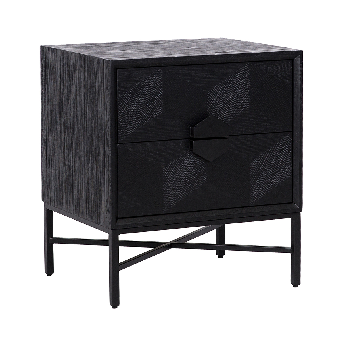 Ladekast Blax Zwart - Eiken - Richmond Interiors