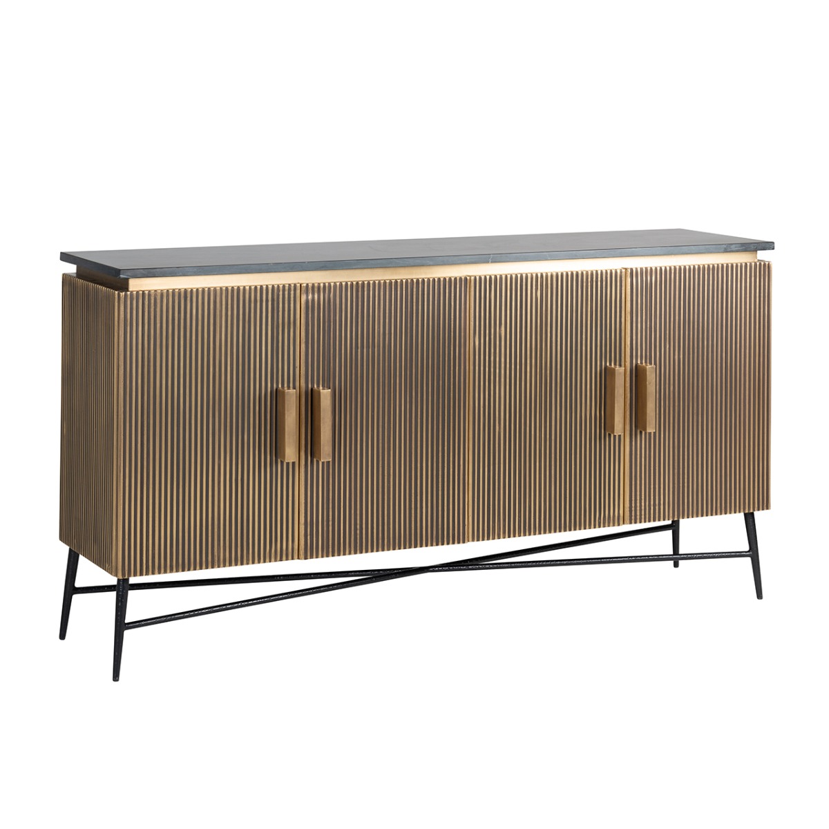 Dressoir Ironville Zwart Goud - Metaal - Richmond Interiors