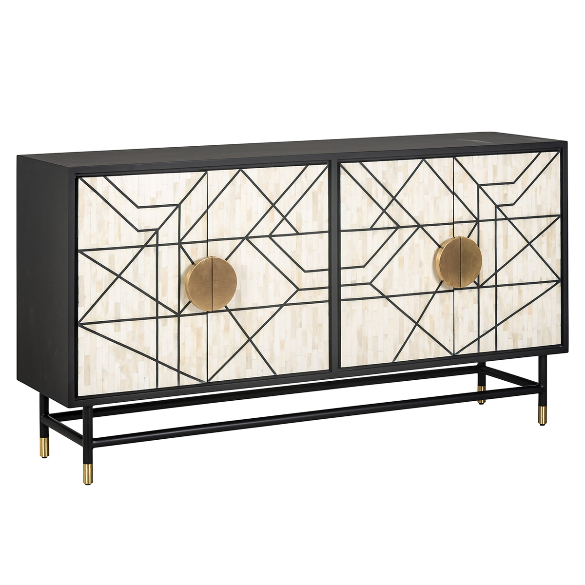 Dressoir Novas Zwart - Hout - Richmond Interiors