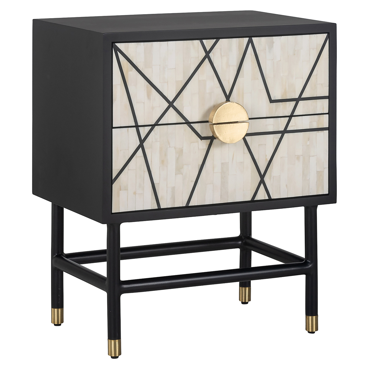 Bijzettafel Novas Zwart  - Hout - Richmond Interiors