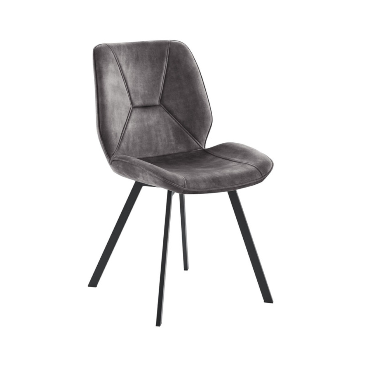 Eetkamerstoel Beerse - Zonder armleuning - Grijs - Stof - Modern - Profijt Meubel