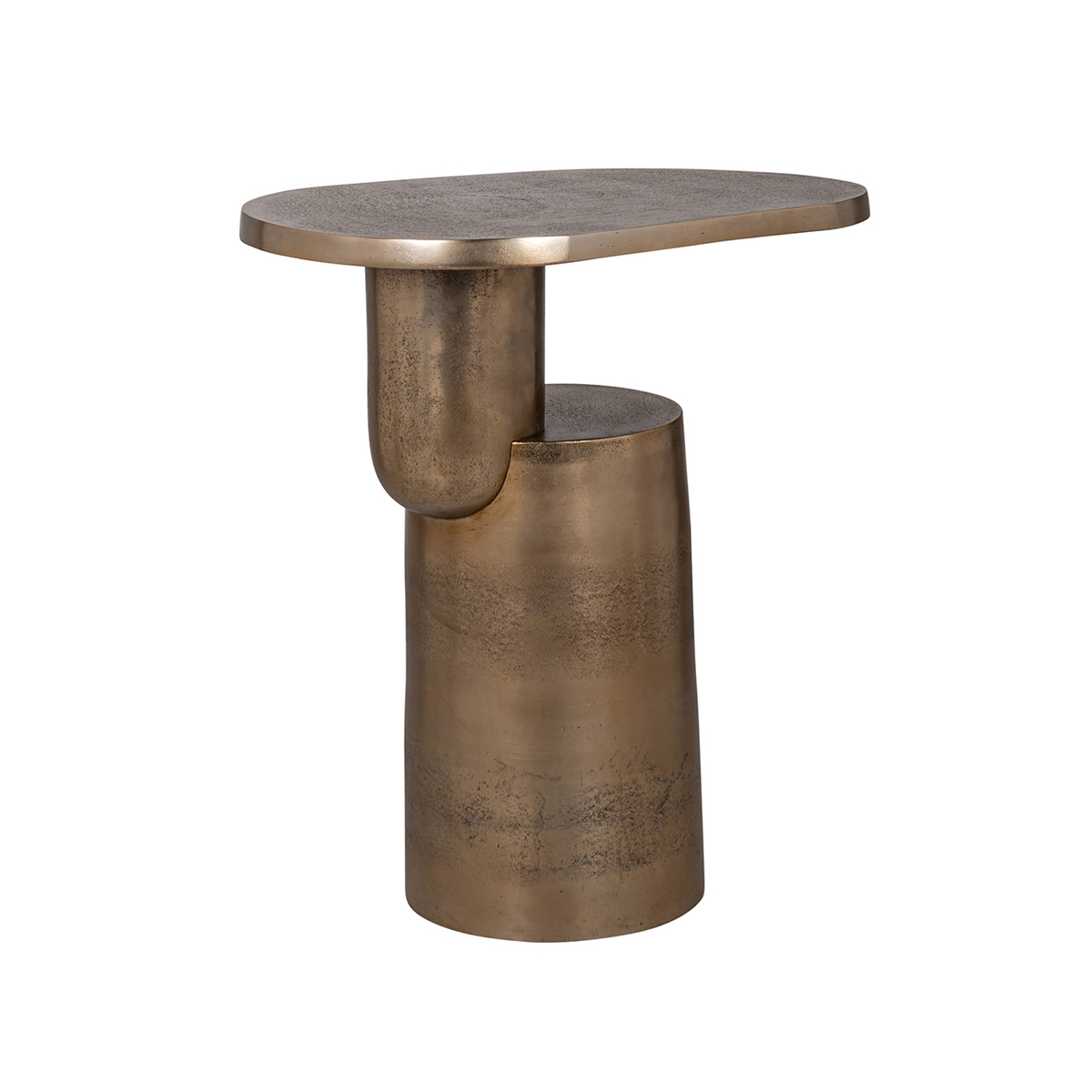Bijzettafel Denzell Bruin Goud - Aluminium - Richmond Interiors