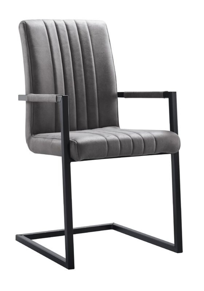 Fauteuil Pareda - Armleuning - Grijs - Stof - Modern - Profijt Meubel