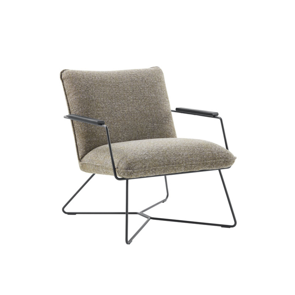 Fauteuil Algoso - Armleuning - Groen - Stof - Modern - Profijt Meubel