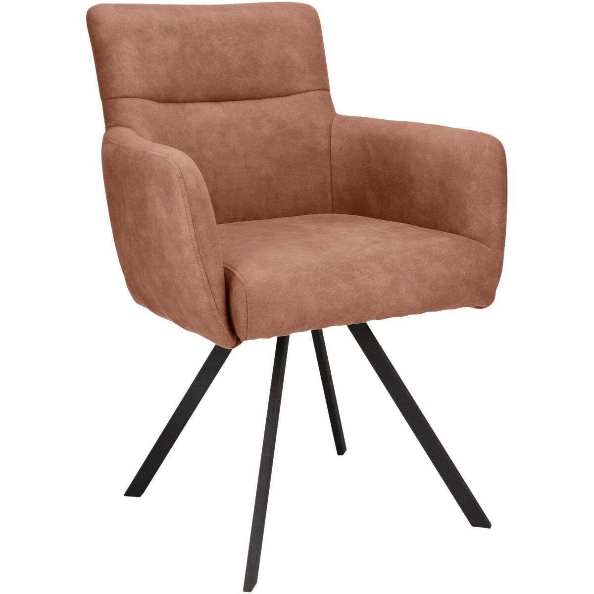 Fauteuil Kells - Armleuning - Bruin - Stof - Modern - Profijt Meubel