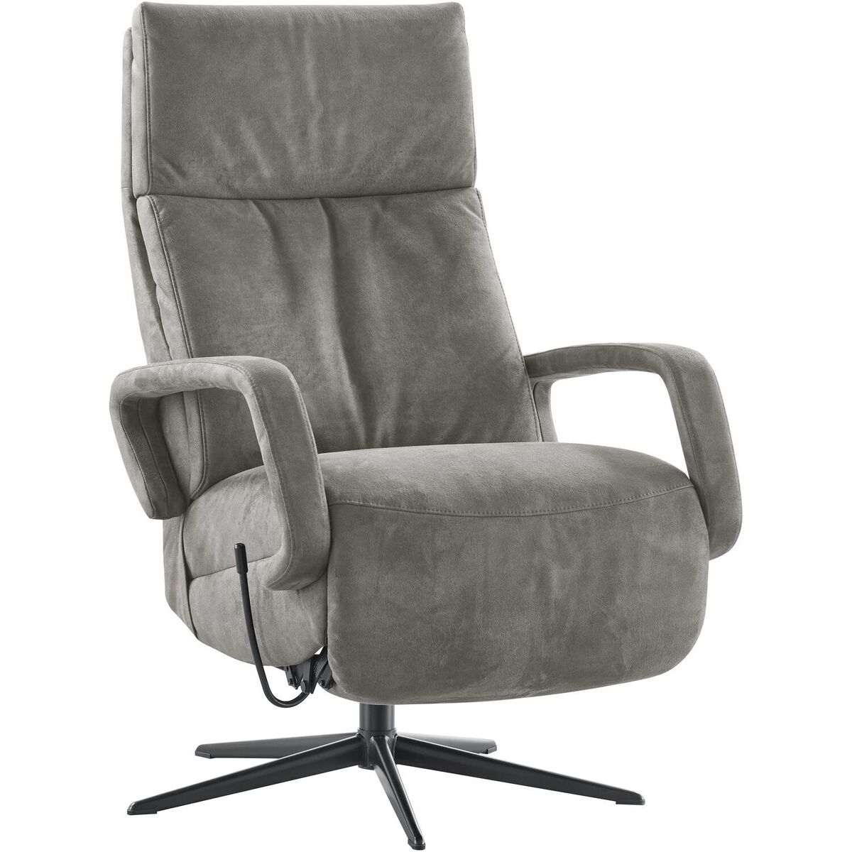 Fauteuil Orona - Relaxfauteuil - Armleuning - Grijs - Microleder - Modern - Profijt Meubel