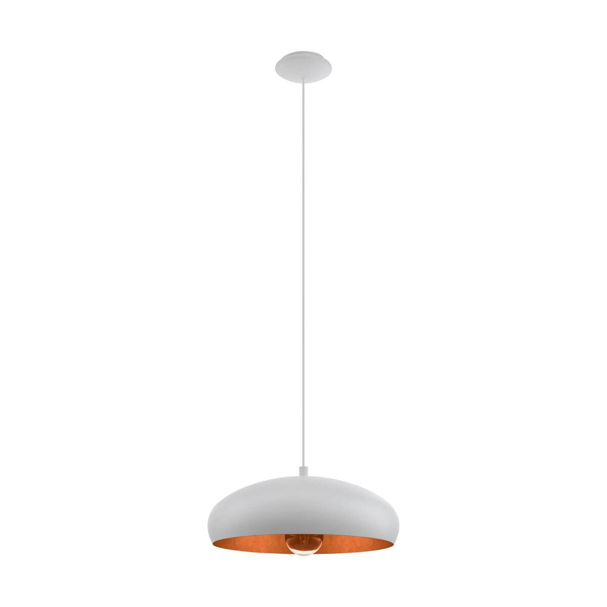 Hanglamp Mogano Wit - Metaal - Eglo