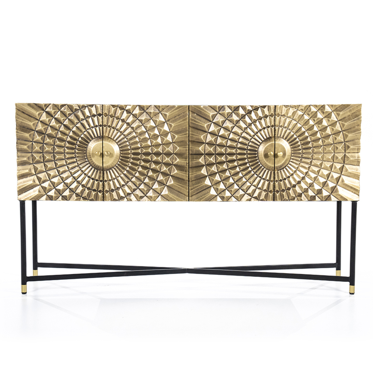 Dressoir Noa Geel Goud - Mangohout - Eleonora