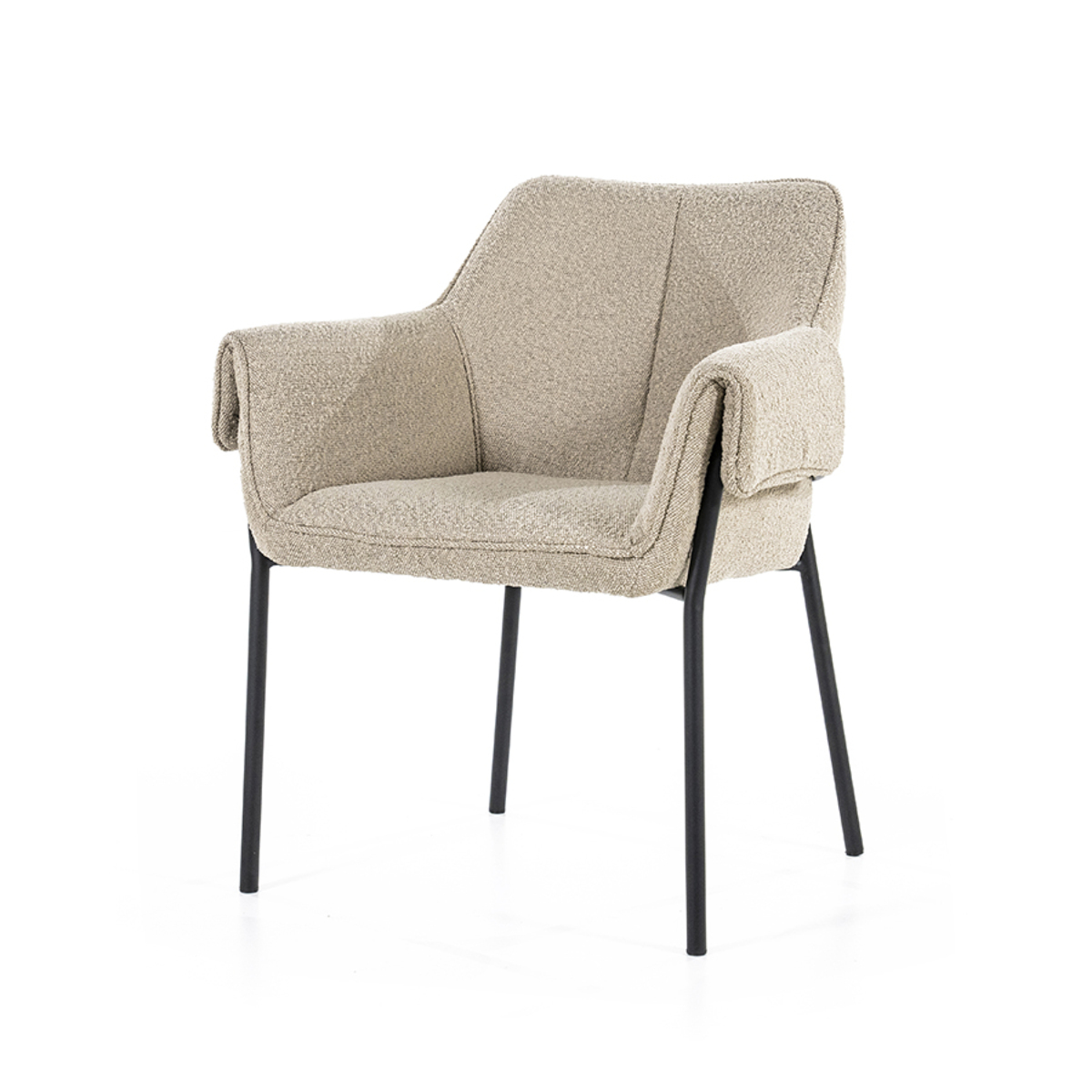 Eetkamerstoel Tony Grijs Taupe - Stof - Eleonora