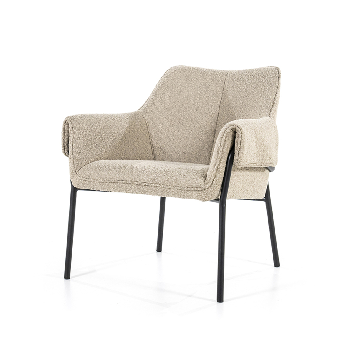 Fauteuil Tony Grijs Taupe - Stof - Eleonora
