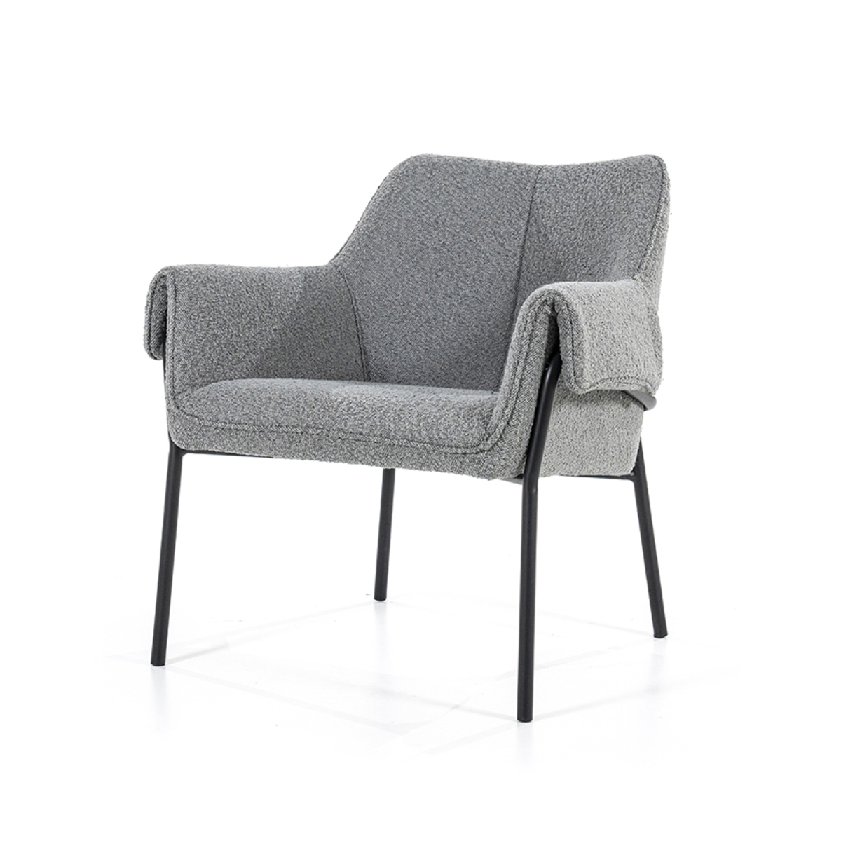 Fauteuil Tony Grijs - Stof - Eleonora