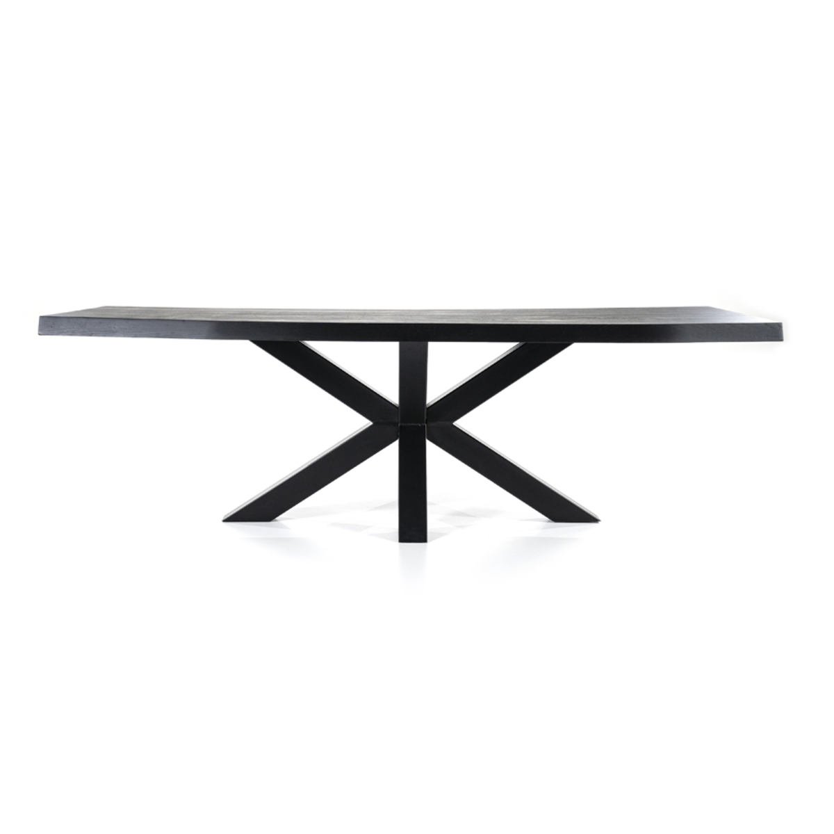 Eetkamertafel Boomstam Zwart - Eiken - Eleonora