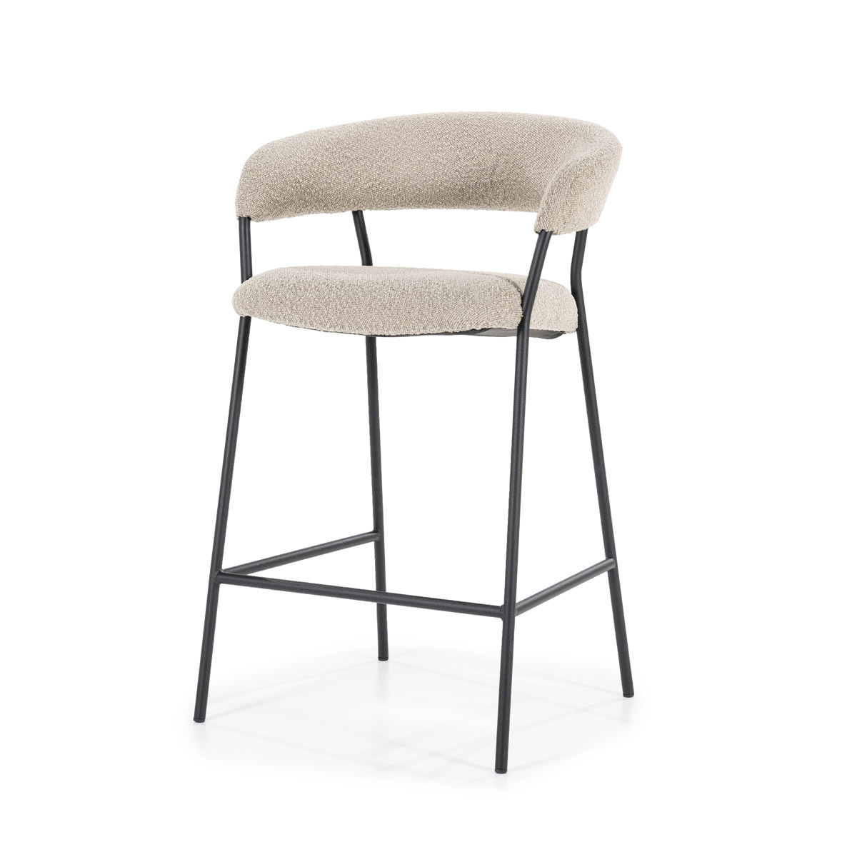 Barkruk Luka Grijs Taupe - Stof - Eleonora