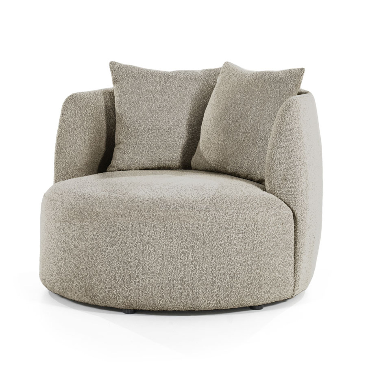 Fauteuil Louis Bruin Zand - Stof - Eleonora