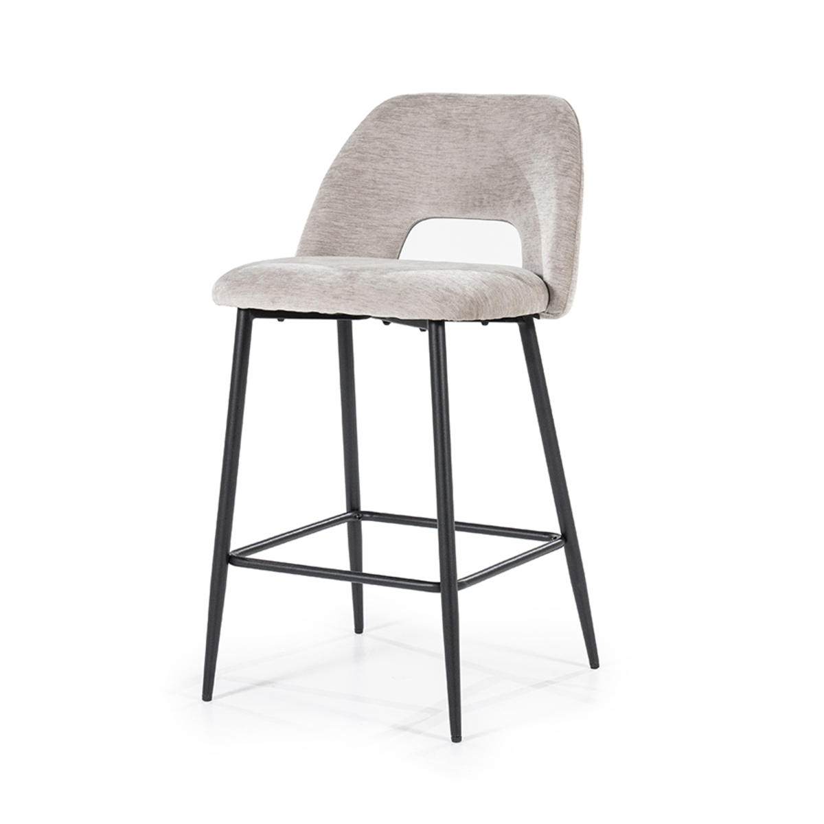 Barkruk Esmee Bruin Beige - Stof - Eleonora