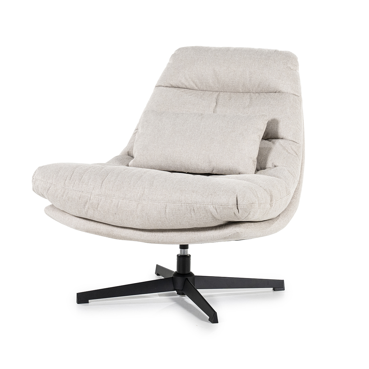 Fauteuil Cooper Bruin Beige - Stof - Eleonora