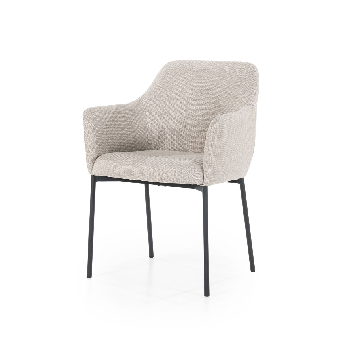 Eetkamerstoel Paul Grijs Taupe - Stof - Eleonora