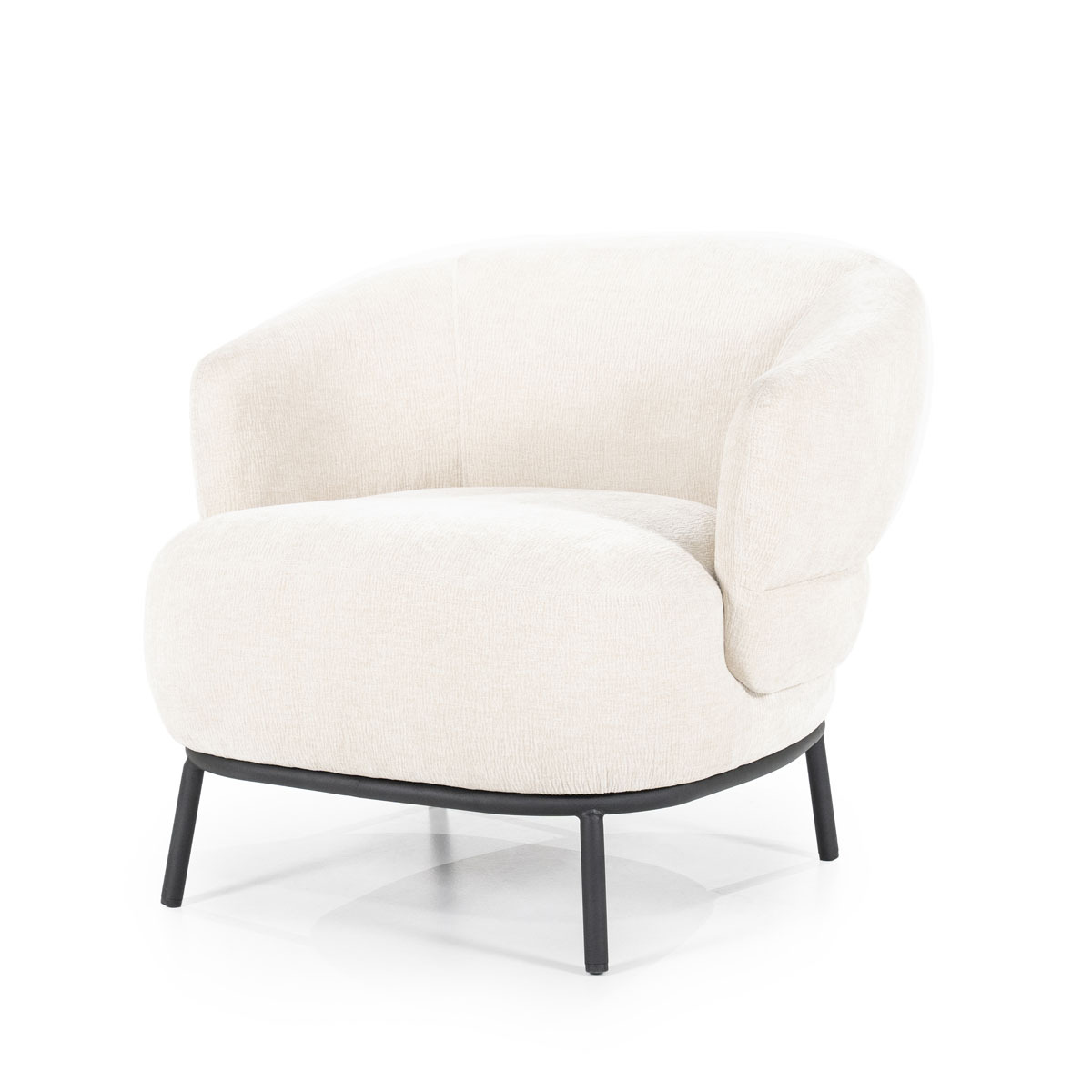 Fauteuil David Bruin Beige - Stof - Eleonora