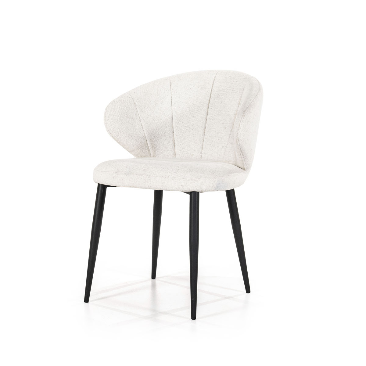 Eetkamerstoel Fleur Bruin Beige - Stof - Eleonora