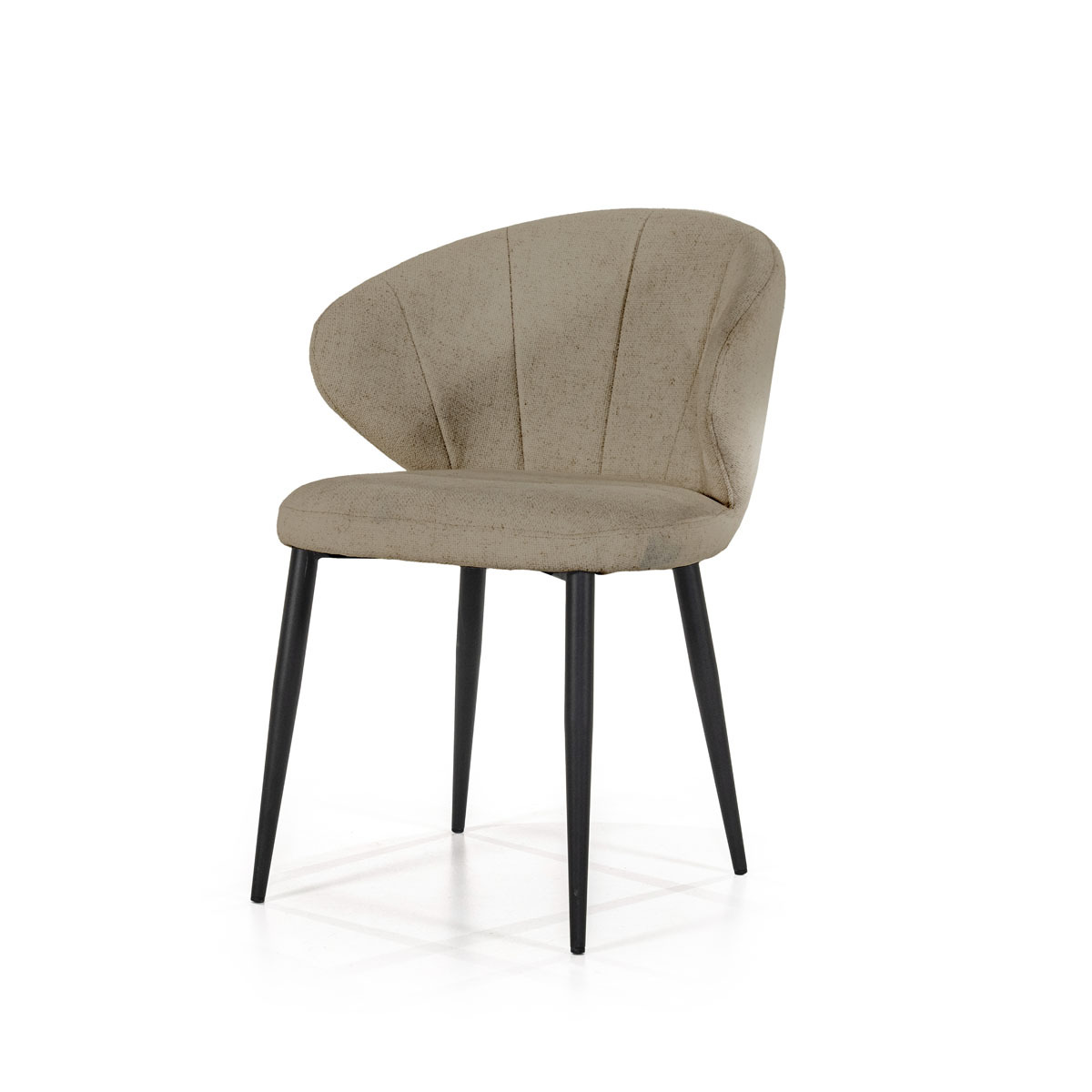 Eetkamerstoel Fleur Grijs Taupe - Stof - Eleonora