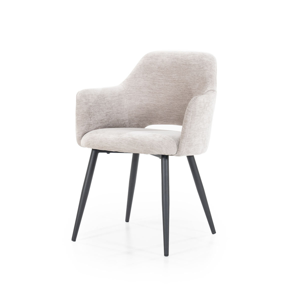 Eetkamerstoel Esmee Bruin Beige - Stof - Eleonora