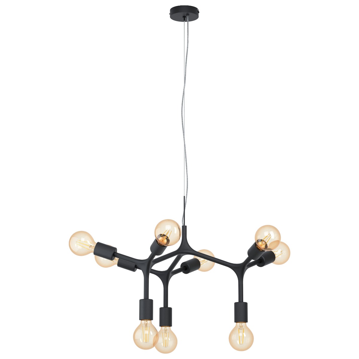 Hanglamp Bocadella Zwart - RVS - Eglo