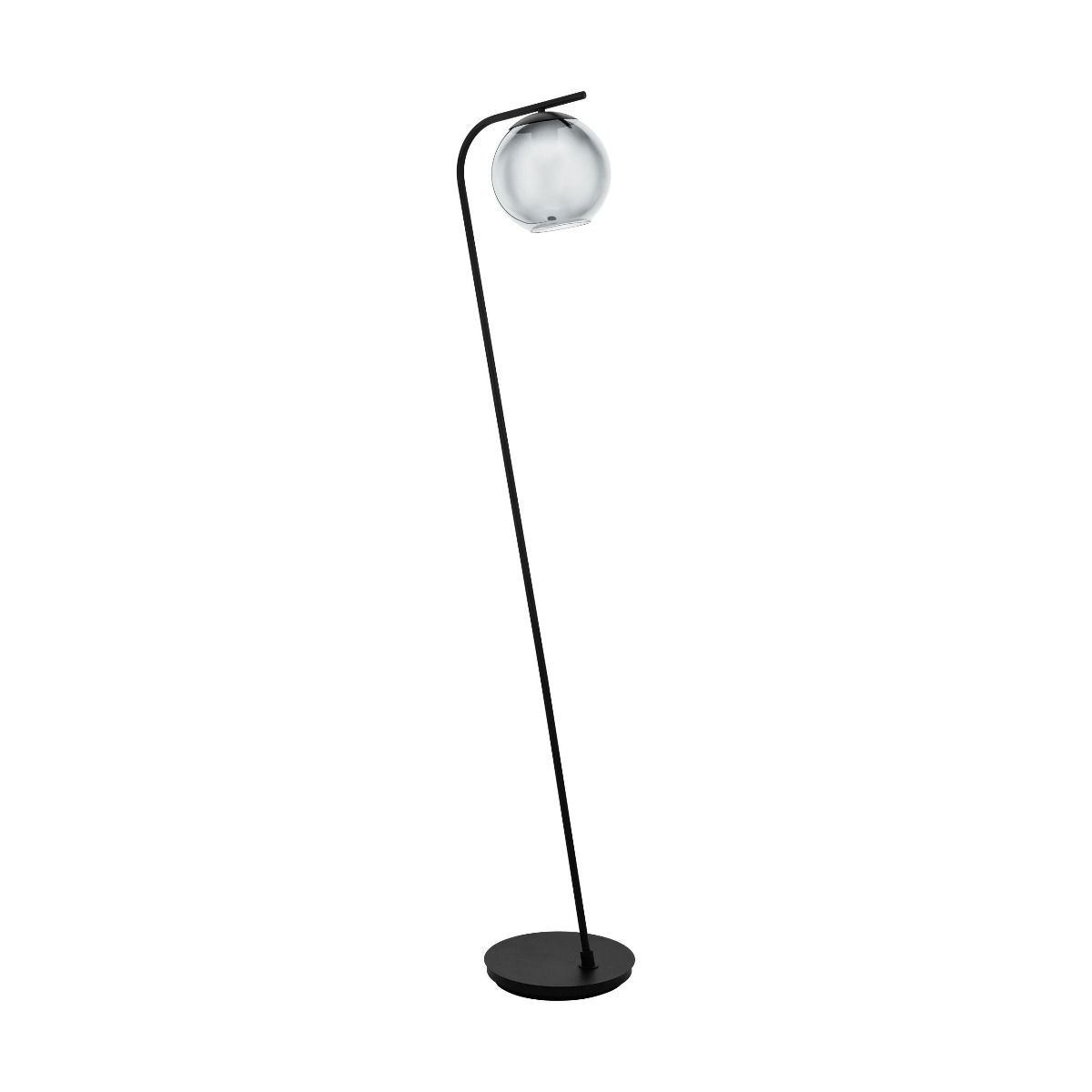 Vloerlamp Terriente Zwart - Glas - Eglo