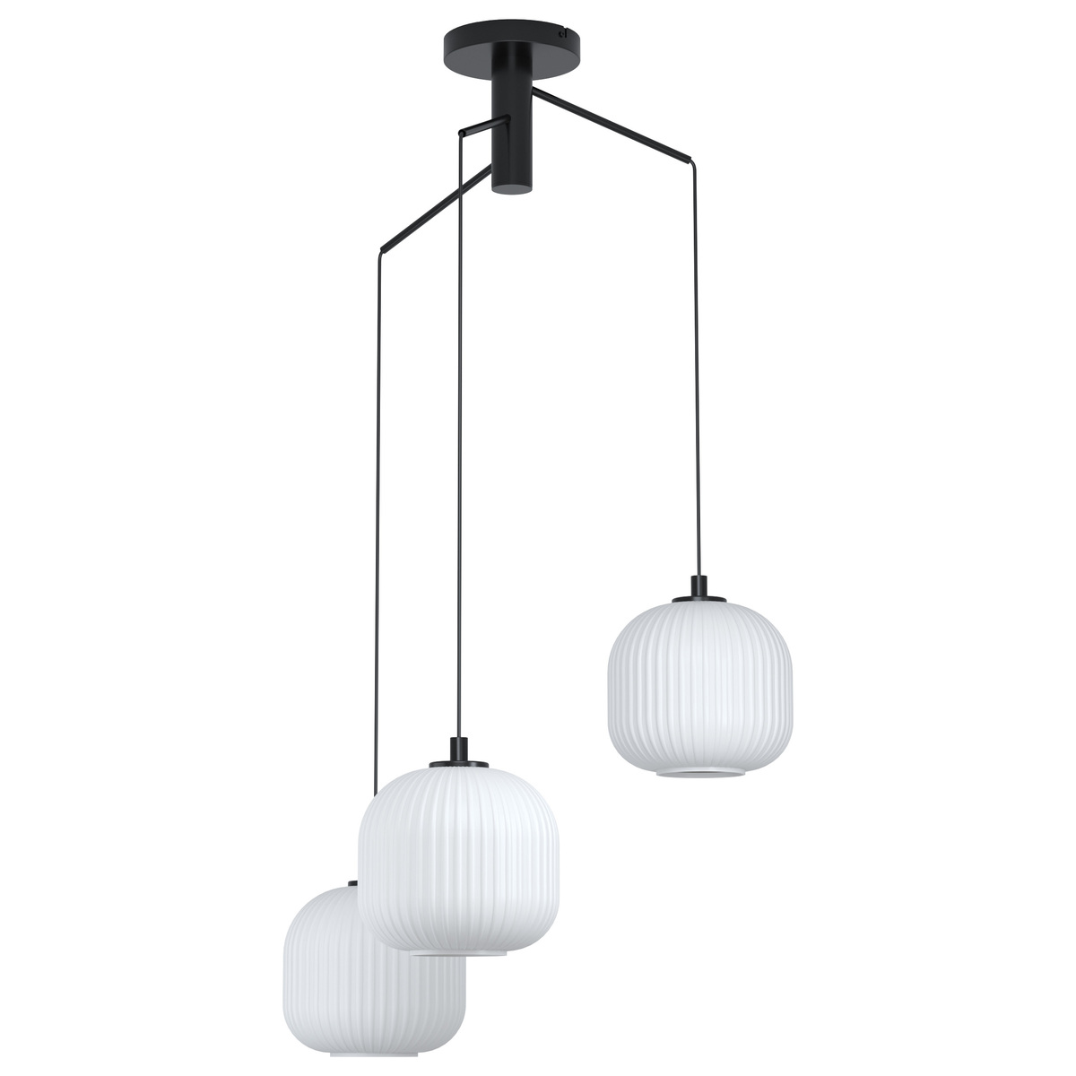 Hanglamp Mantunalle Zwart - Metaal - Eglo